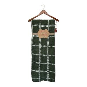 NWT Autumn Joy |‎ Feather Knit Green Plaid Snuggle Cozy Throw 50”x70”